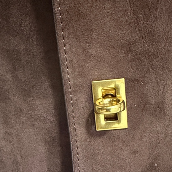 Elegant Brown Suede Women's Bag - Picture 2 of 5